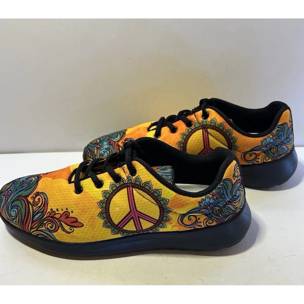 Yes We Vibe SWEET SNEAKERS  VEGAN Cruelty-Free PEACE and LOVE  9M/10.5W